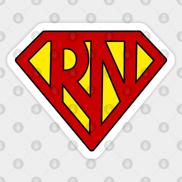 Registered Nurse Superhero Nurse Appreciation Gift Sticker by BadDesignCo